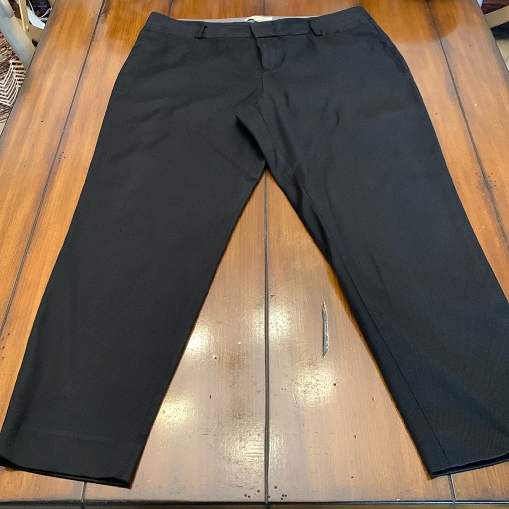 Banana Republic, size 14, black ankle length pants